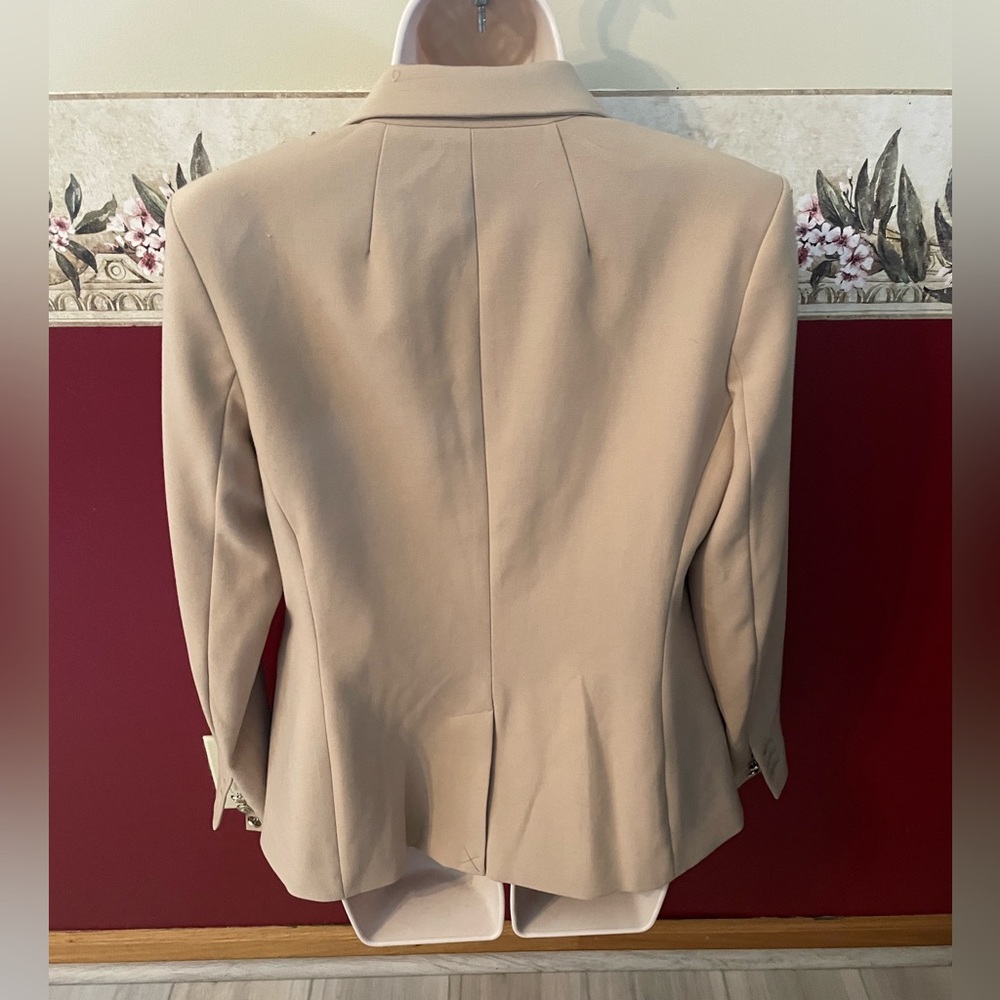 Charter Club Neutral Beige Tailored Blazer - Picture 2 of 3